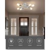 Eidonta 6-Light Semi Flush Mount Ceiling Light Fixture, Modern Brushed