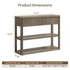 SICOTAS Fluted Entryway Table with Storage, 44.13" W Console Table
