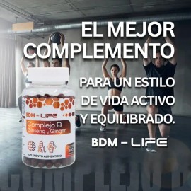 Complejo B Con Ginseng Y Ginger, Suplemento Bdm - Life                                                                                                