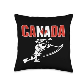 G2T Canada Winter Sports Ice Hockey Canada Ice Lovers Jersey-Canadian Hockey Team Fans Throw Pillow, 16x16, Multicolor