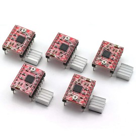 A4988 Driver Board 3D Printer Accessories Ramps 1.4 A4988 Stepper Motor Driver with Heat Sink for 3D Printer Parts 5pcs