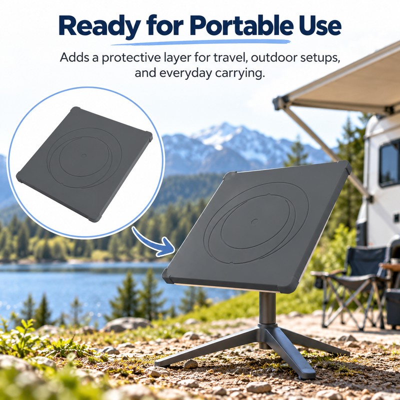 Silicone Protective Cover for Starlink Mini – Gray Waterproof Anti-Scratch