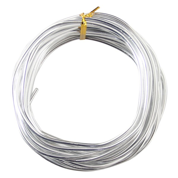 32.8 Feet Silver Aluminum Craft Wire, 9 Gauge 3mm Thickness