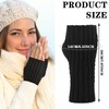 Bencailor 3 Pairs Fingerless Gloves Winter Warm Fingerless Mittens Knit