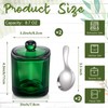 Reallnaive 2 Set Glass Salt Cellar with Lid and Spoon