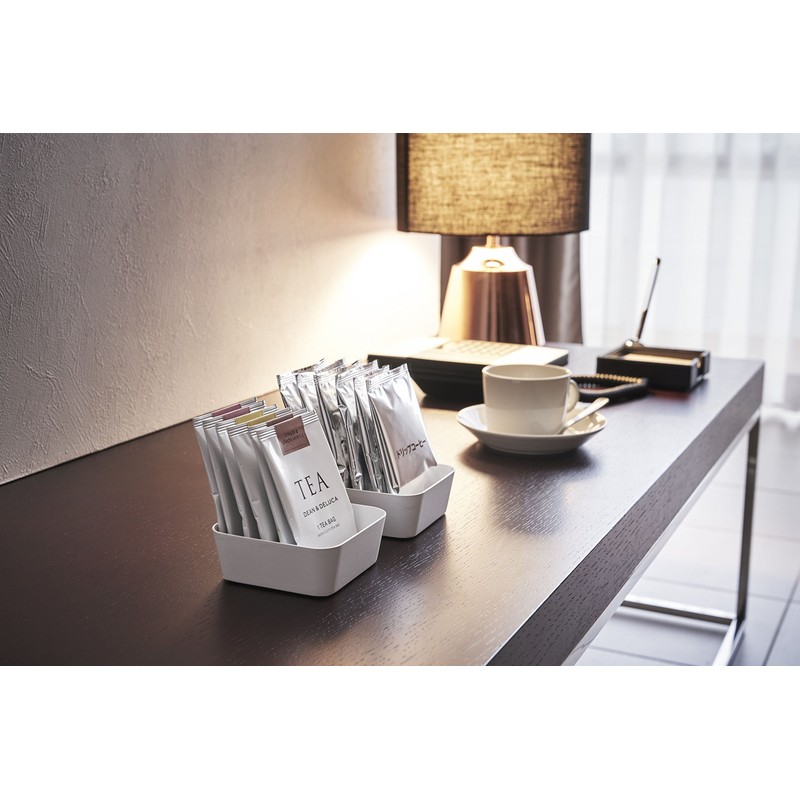 YAMAZAKI home Tower Amenity Tray S White, Small