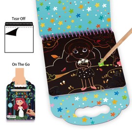 TOOKYLAND Scratch Art Pad Toys - Party Favors and Paper Crafts, For Kids 3 Year Old +