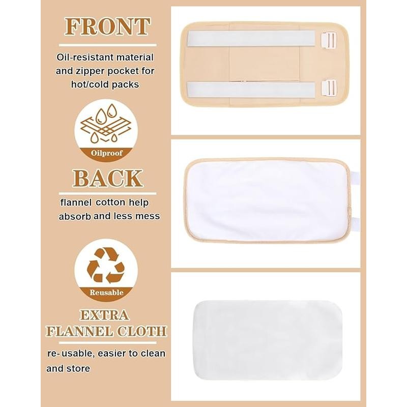 Castor Oil Pack Wrap Reusable Castor Oil Pack Kit, Adjustable