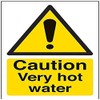V Safety 62007AG-R Caution Very Hot Water Sign - Portrait