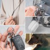 TIMULTI Titanium Key Ring Black Keychain Ring Round Carabiner Small