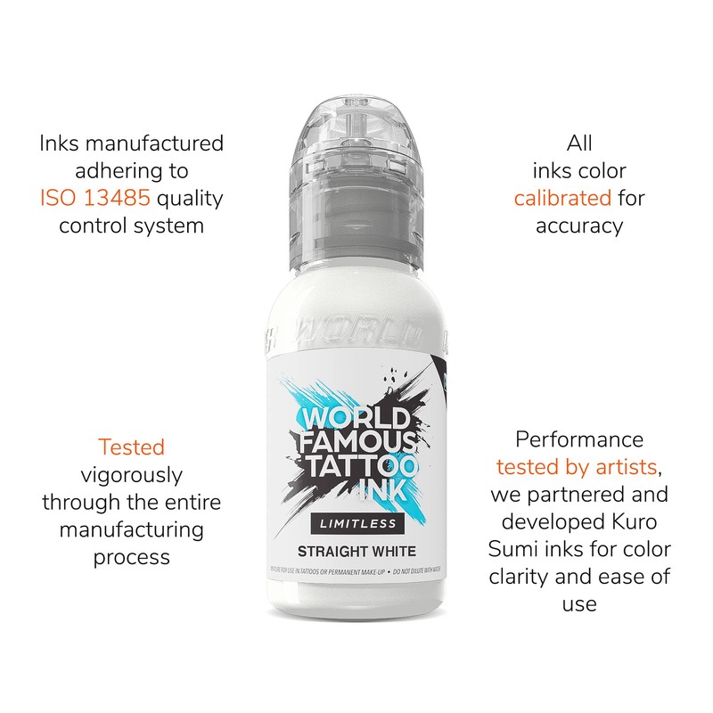 World Famous Limitless Tattoo Ink, Vegan Professional Premium Permanent Tattooing