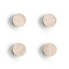Zeller 11244 Wooden Magnet Set of 4 Approx. Diameter 2.2