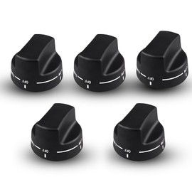 Suireh PA010034 Cooktop Burner Knob for Viking Gas Range,9mm/0.35 inch D-Shaped Hole Range knobs Compatible with Viking VDSC305, VDSC365, VGIS30, VGRC60（Black,5PCS