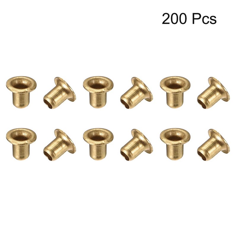 sourcing map Hollow Rivet,2.5mm x 3mm Through Hole Copper Hollow