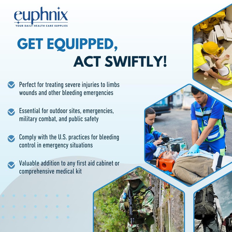 euphnix Mountable Bleeding Control Kit - Essential Emergency Hemorrhage Supplies