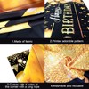 Birthday Backdrop Extra Large Black Gold-Premium 1.8m x 1.15m Fabric