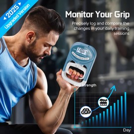 Grip Strength Tester Hand Dynamometer - Electronic Meter Digital Agarre Grip Strength Trainer 265 Lbs / 120 Kgs with Accessory for Sports Home School Gym Use