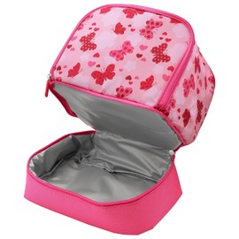 Merangue Insulated Lunch Bag for Kids, Dual Compartment, Butterfly Pattern Medium
