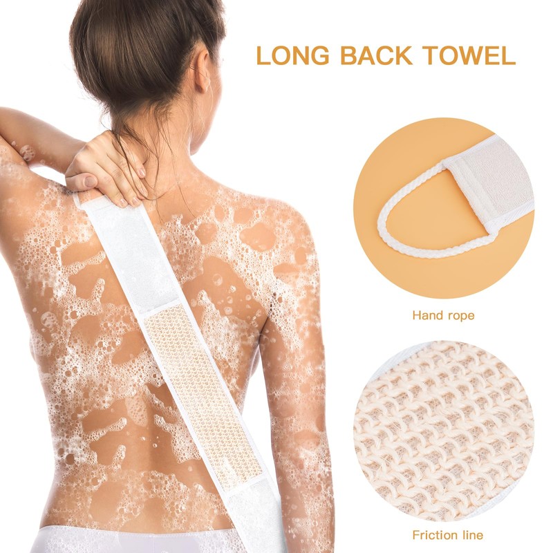 Shower Brushes,5 SPA Set Bath Long Handle Back Scrubber Body