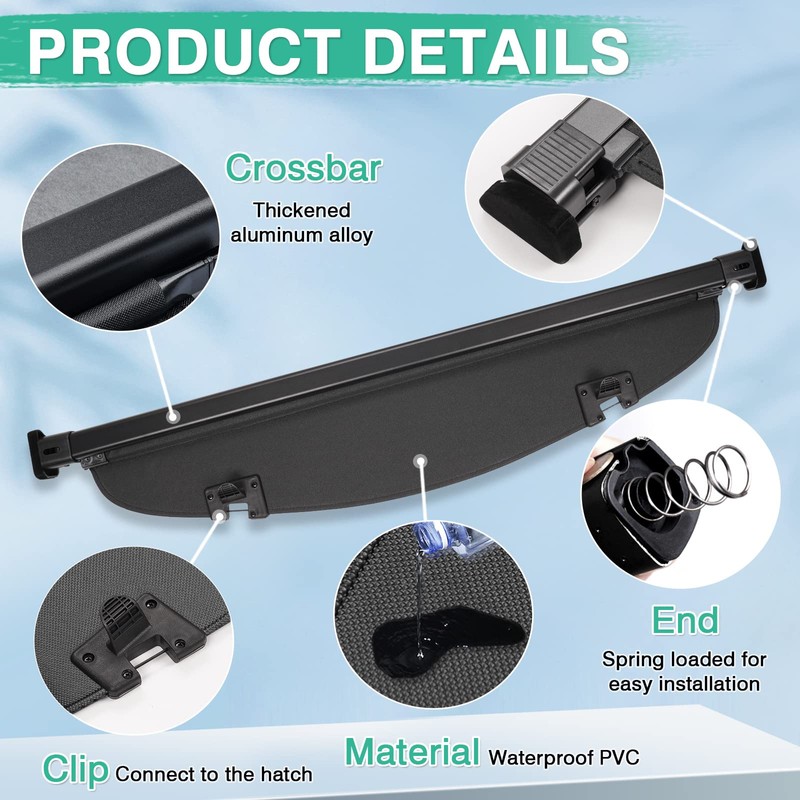 Powerty Cargo Cover for 2013-2016 Mazda CX-5 Trunk Security Cover