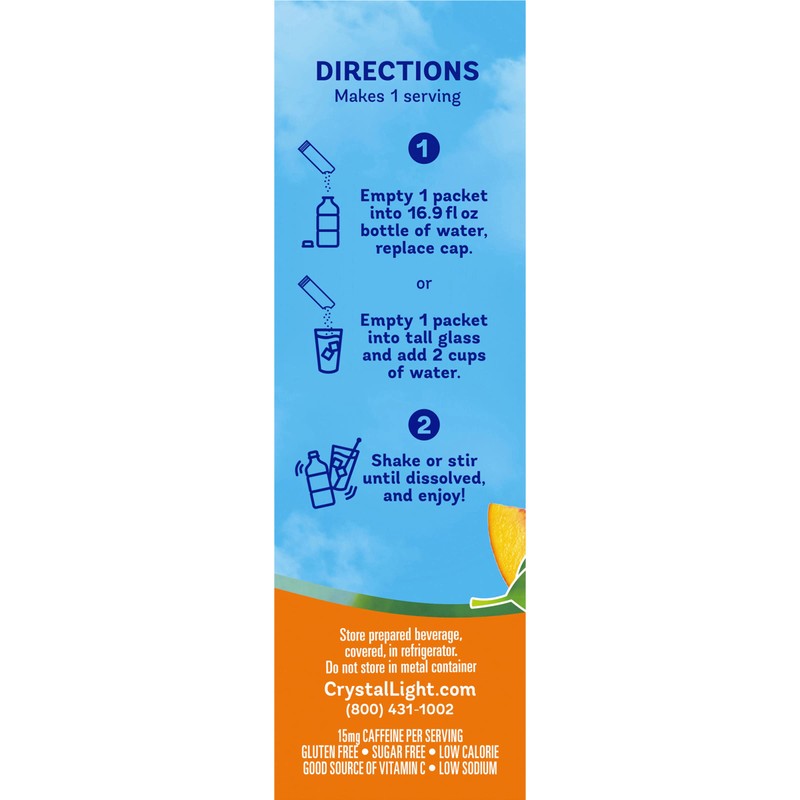 Crystal Light On The Go Peach Mango Green Tea Drink