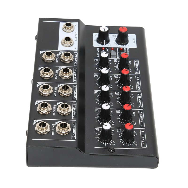 10 Channel Mixer Low Noise Stereo Line Mixer with 2