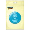 Keep Calm And Carry Yarn Knitting Kitchen Refrigerator Locker Button