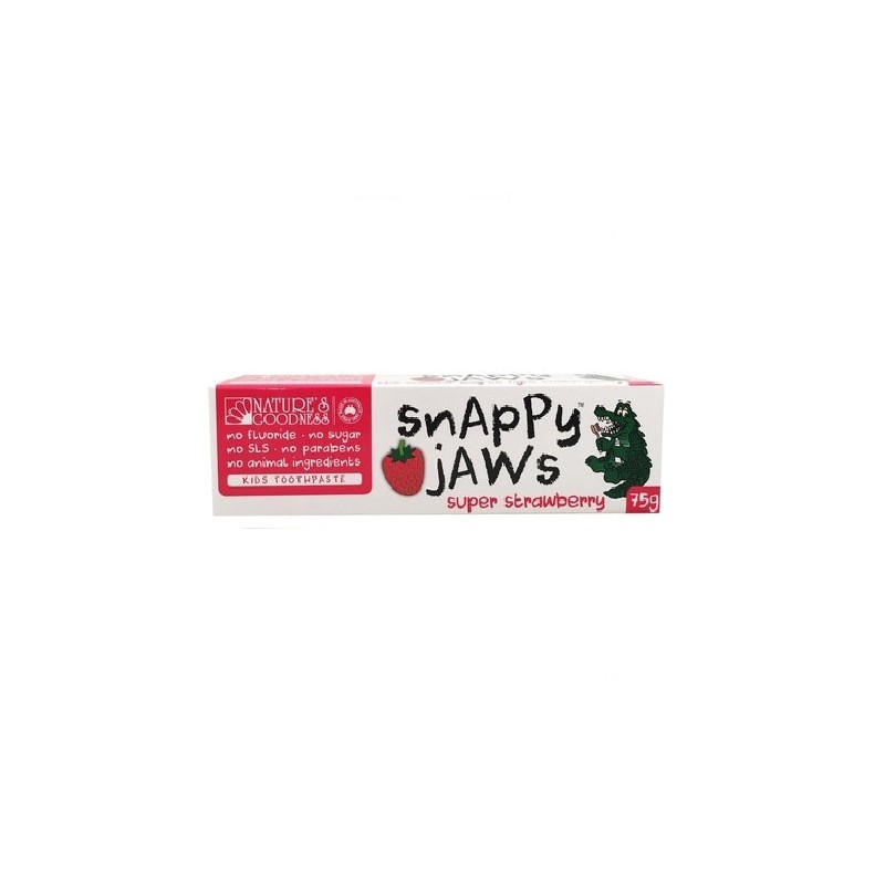 NATURES GOODNESS Nature's Goodness Snappy Jaws Strawberry Toothpaste 75g