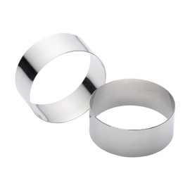 Kitchen Craft Stainless Steel Large Cooking/Rosti Rings (two) 9cm x 3.5cm.