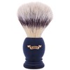 Plissson Classic Shaving Brush with Black Handle and White Fibre