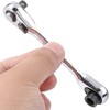 Cldaisy Silver Ratchet Wrench 1/4 Inch Mini Double Headed 72
