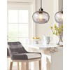 CASAMOTION Pendant Lighting Handblown Glass Drop Ceiling Lights, Modern Rustic