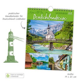 Trötsch Wochenkalender zum Hängen Deutschlandreise 2025: Wandkalender