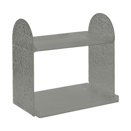 Double Layer Storage Shelf Large Capacity Fashionable 2 Tier Acrylic Cosmetic Rack for Perfume Grey