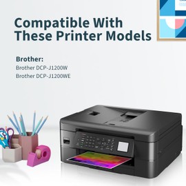 OINKWERE LC-424 LC424 Cartridges Compatible with Brother LC424 Printer Cartridges Multipack LC-424VAL for Brother DCP-J1200W DCP-J1200WE Printer (Pack of 4, LC424BK LC424C LC424M LC424Y)