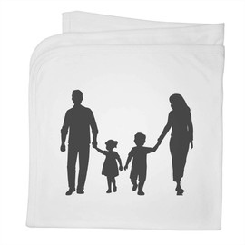 Azeeda ' Parent & Child Silhouette' Cotton Baby Blanket/Shawl (BY00044946)