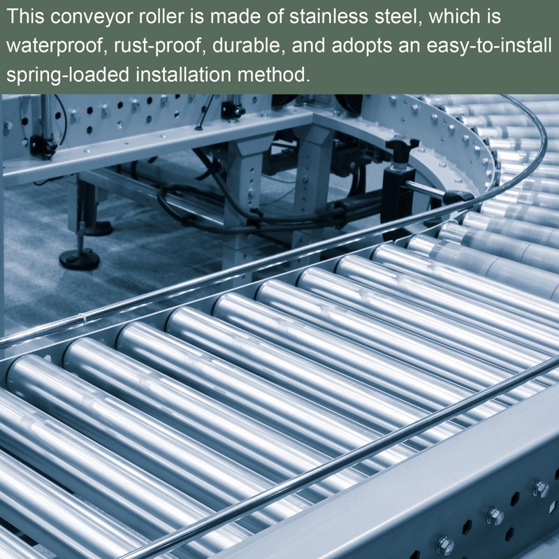 YOKIVE 2 Pcs Conveyor Roller, Stainless Steel Roller Replacement |