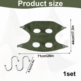 Girihe 1 PCS Cat Grooming Bag, Pet Grooming Hammock Cat Groming Bag Large Dog Groming Hammock, Cats Groomiing Hammockk for Dog & Cats Trim Nails and Bath Groom Green