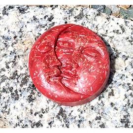 Sun-Moon Orgone Generator, Orgonite Energy Accumulator Tower Buster, EMF Protection (Red)