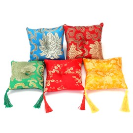 Tibetan Singing Bowl Cushion — sound Bowl Pillow Mat Art Craft Decoration Made in Nepal | Mallet & Cushion dia 8CM(3.2") -Pink