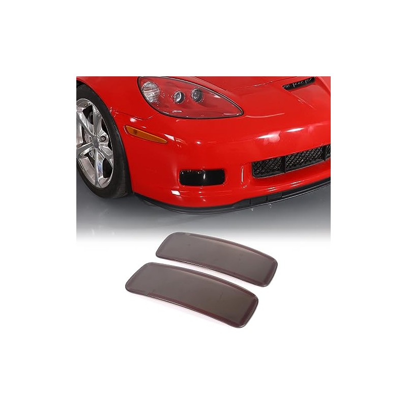 Moittellc Car Smoked Front Fog Light Cover Compatible with Chevy