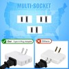6 Pack AC Flat Wall Outlet Extender Flat Plug Adapter