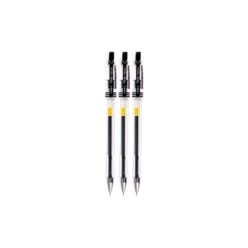 DONG-A Fine-Tech, 0.25 mm, Gel Ink Roller Ball Pens, Black