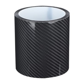 Cinta de Vinilo de Fibra de Carbono Negra, Protector de Borde de Puerta de Coche, Película Adhesiva Protectora Antiarañazos, Accesorio para Automóvil Universal(10CM*3M)