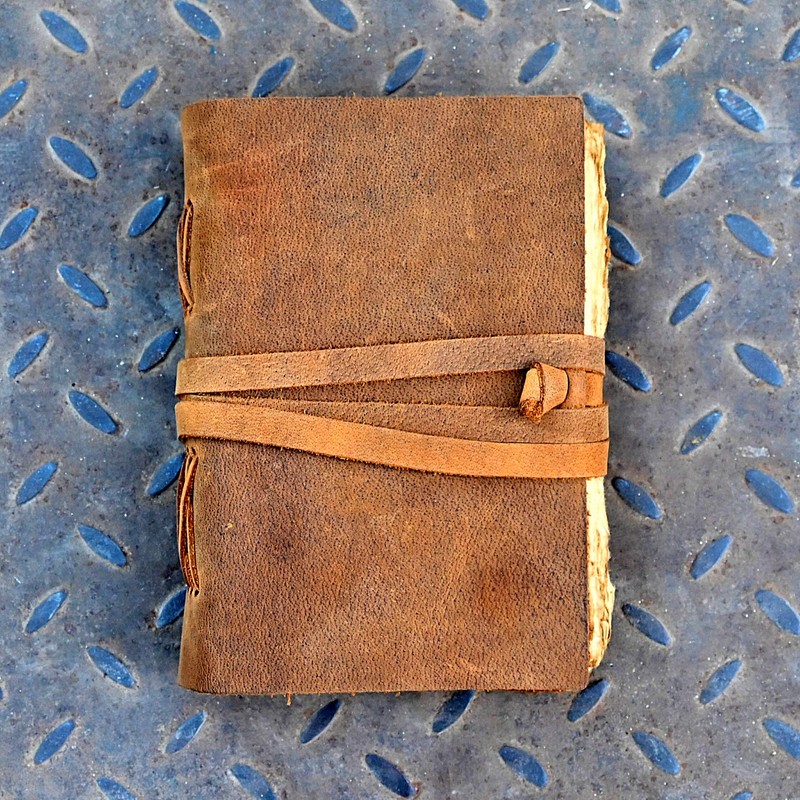 Vintage leather journal - Deckle Edge Rustic Paper - Best