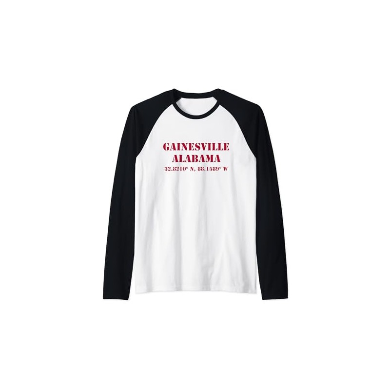 Gainsville Alabama Koordinaten Souvenir Raglan
