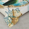Ntlfup Ocean Bedding Set Turtle Comforter Set, Navigation Theme Quilt