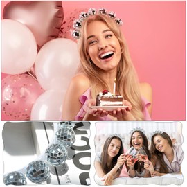 MisFun Disco Ball Headband, Headband with Disco Ball, Headband Disco, Hair Accessories for Fancy Dress Costumes, Glitter Headband Disco, Headband Disco for 70s 80s Outfit Party Costume Accessories