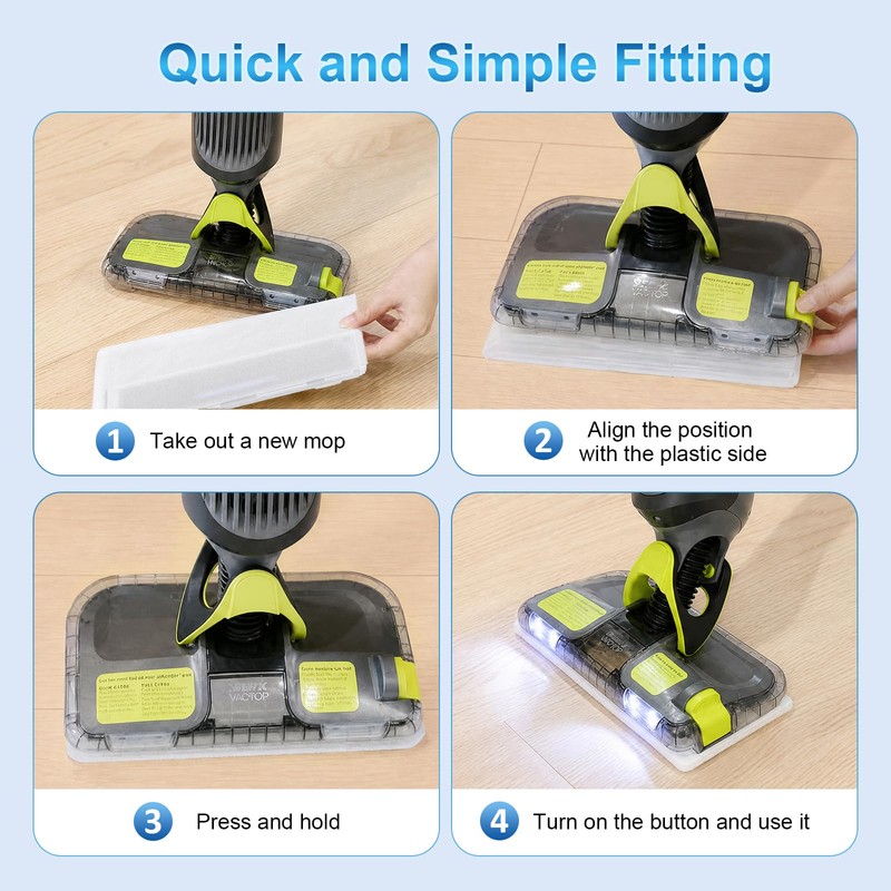 Margolongte 12-Pcs Disposable Replacement Pads Compatible with Shark VACMOP VM250
