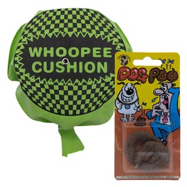 ihoot Self-Inflating Whoopee Cushion & Fake Dog Poo 2-in-1 Bundle | Party Bag Fillers for Kids, Stocking Fillers Kids Prank Kit Boys